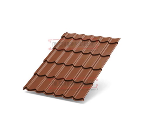 Металлочерепица Ламонтерра X RAL8004 Viking E-0.5