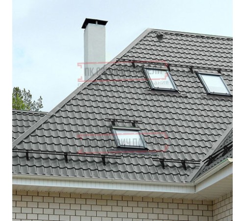 Металлочерепица Супермонтеррей RAL7005 Полиэстер-0.45