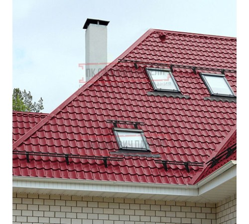 Металлочерепица Супермонтеррей RAL3003 Полиэстер-0.45