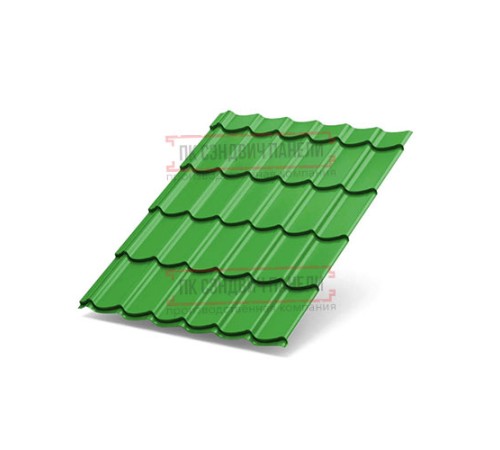 Металлочерепица Ламонтерра X RAL6018 Полиэстер-0.5