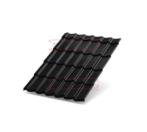 Металлочерепица Ламонтерра X RAL9005 Viking-0.45