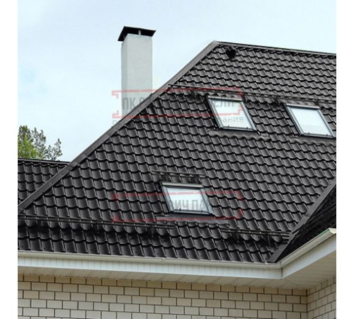 Металлочерепица Супермонтеррей RAL9005 PURMAN-0.5