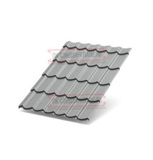Металлочерепица Ламонтерра X RAL9006 Призма-0.5
