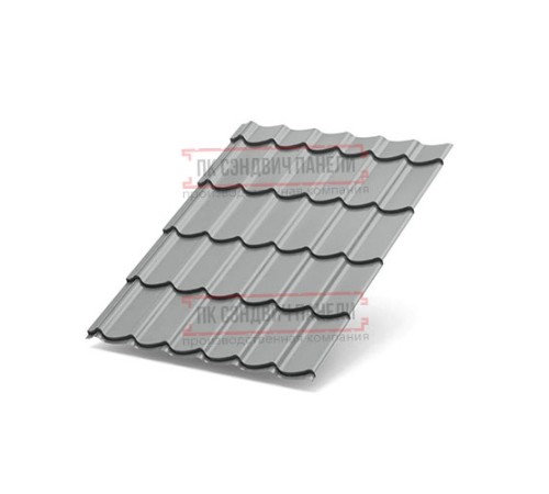 Металлочерепица Ламонтерра X RAL9006 Призма-0.5