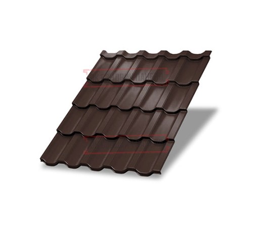 Металлочерепица Трамонтана-XL RAL8017 Norman-0.5
