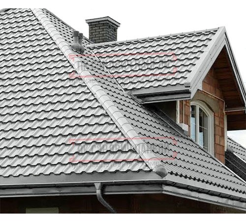 Металлочерепица Трамонтана-XL RAL9006 Norman-0.5