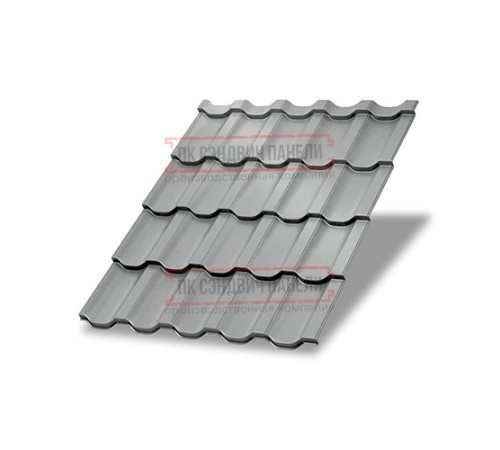 Металлочерепица Трамонтана-X RAL9006 Norman-0.5