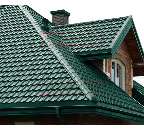 Металлочерепица Трамонтана-XL RAL6005 Призма-0.5