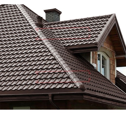 Металлочерепица Трамонтана-S RAL8017 PURETAN-0.5