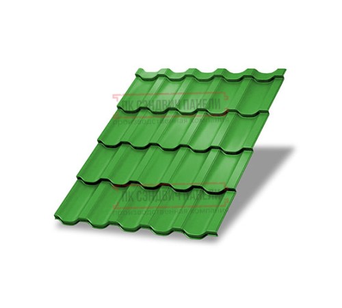 Металлочерепица Трамонтана-XL RAL6018 Norman-0.5