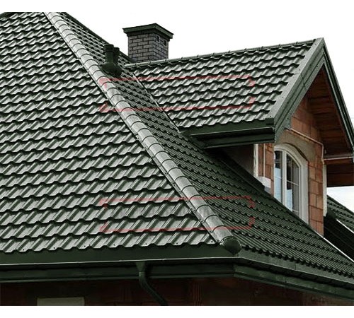 Металлочерепица Трамонтана-X RAL6007 Viking E-0.5