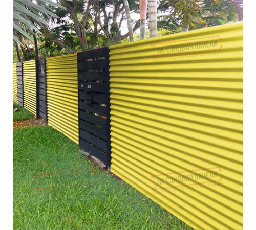 Профилированный лист МП18х1100 Полиэстер RAL-1018-0.7