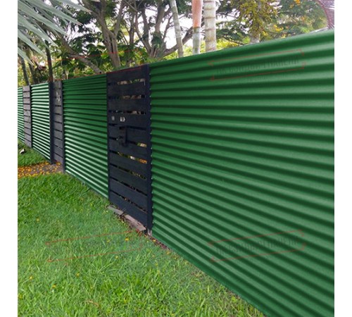 Профилированный лист МП18х1100 Полиэстер RAL-6002-0.5