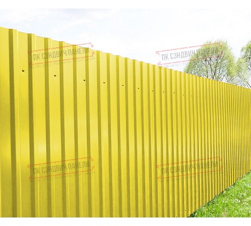 Профилированный лист МП20х1100 Полиэстер RAL-1018-0.45