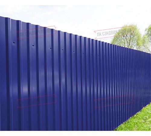 Профилированный лист МП20х1100 Полиэстер RAL-5002-0.5