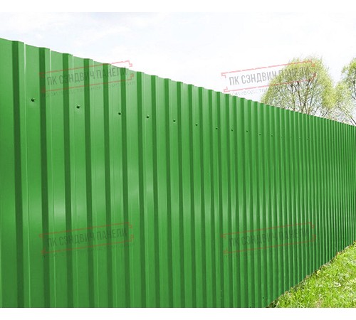 Профилированный лист МП20х1100 Полиэстер RAL-6018-0.5