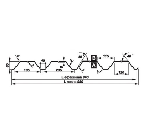 Перфорированный профнастил Т60-0,7 Полиэстер-М