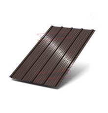 Профнастил ММ35-1000 Пластизол RAL8017-0.5