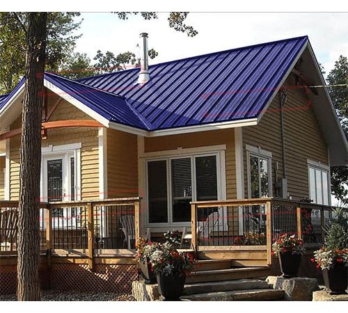 Профнастил ММ35-1000 Полиэстер RAL5002-0.5