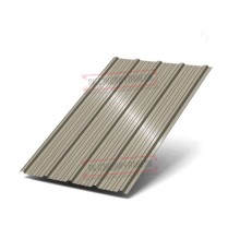 Профнастил ММ35-1000 Полиэстер RAL1035-0.5