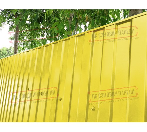 Профилированный лист МП10х1100 Полиэстер RAL1018-0.7