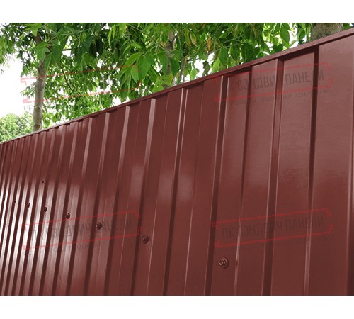 Профилированный лист МП10х1100 Полиэстер RAL3009-0.5