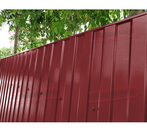 Профилированный лист МП10х1100 Пурман RAL3011-0.5