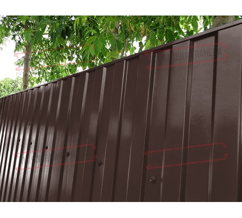 Профилированный лист МП10х1100 Полиэстер RAL8017-0.7