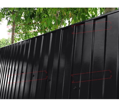 Профилированный лист МП10х1100 Викинг E RAL9005-0.5