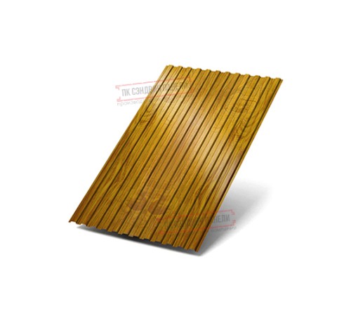 Профилированный лист МП10х1100 ECOSTEEL_T-ЗолотойДуб-0.5