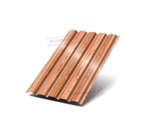 Профнастил МП35-1035 ECOSTEEL_T-Кедр-0.5
