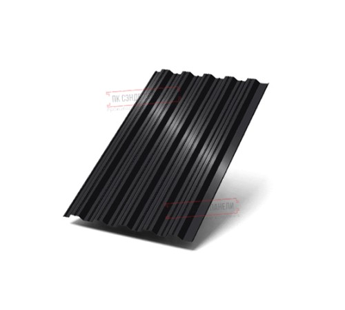 Профилированный лист НС35-1000 Викинг E RAL9005-0.5