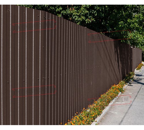 Профилированный лист С8х1150 Полиэстер RAL8017-0.4.