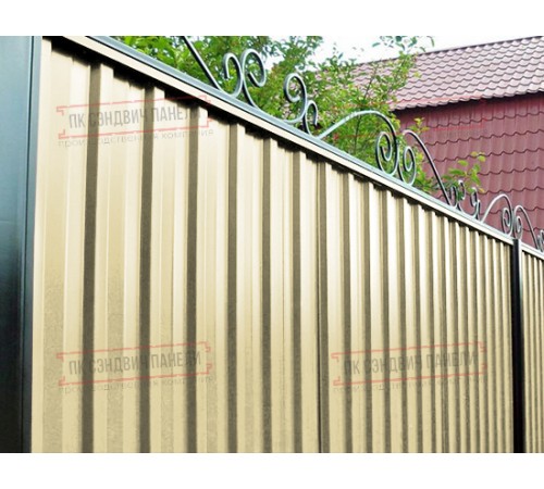 Профилированный лист С-15-1190-0.5 (с гранью) Пурал RAL 1014