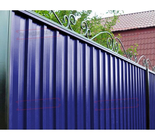 Профилированный лист С-15-1190-0.5 (с гранью) Пурал RAL 5002