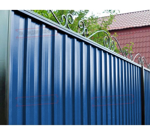 Профилированный лист С-15-1190-0.7 (с гранью) Полиэстер RAL 5005