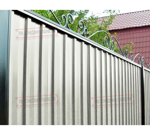 Профилированный лист С-15-1190-0.5 (с гранью) Пурал RAL 9002