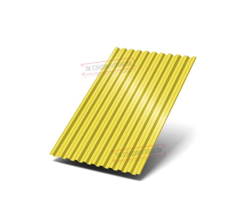 Профилированный лист C21х1000 Norman RAL1018-0.5