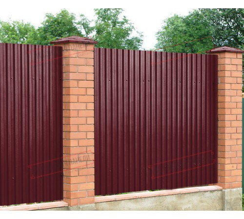 Профилированный лист C21х1000 Полиэстер RAL3005-0.4