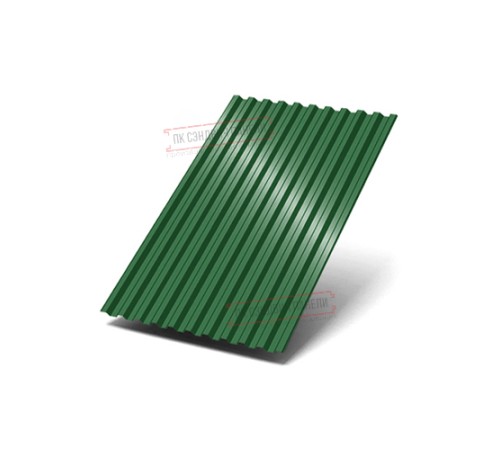 Профилированный лист C21х1000 Полиэстер RAL6002-0.45