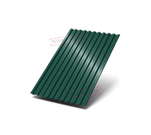 Профилированный лист C21х1000 Полиэстер RAL6005-0.5