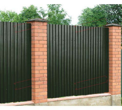 Профилированный лист C21х1000 Викинг E RAL6007-0.5