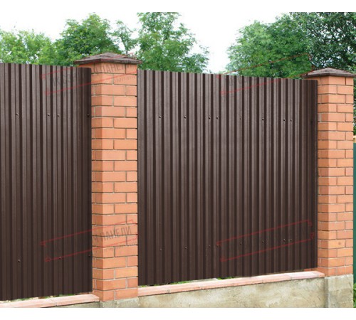 Профилированный лист C21х1000 Полиэстер в пленке RAL8017-0.45