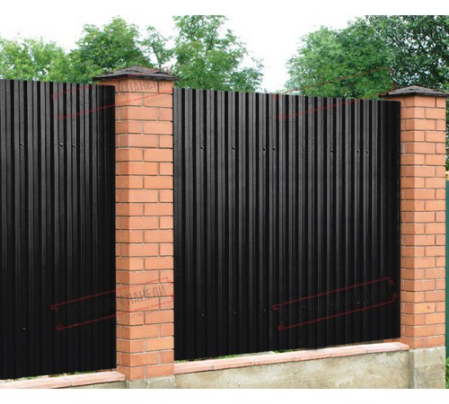 Профилированный лист C21х1000 Пурман RAL9005-0.5