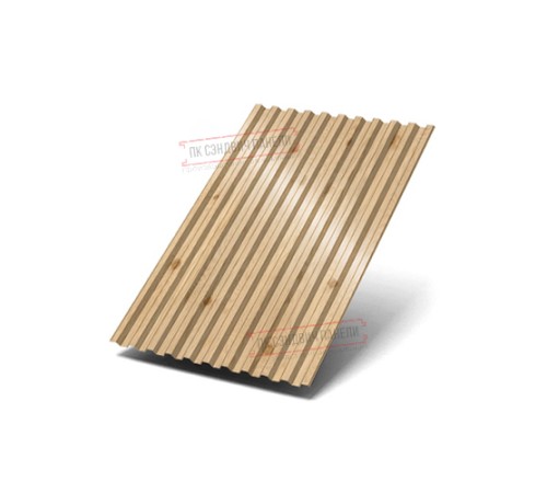 Профилированный лист C21х1000 ECOSTEEL-Сосна-0.5