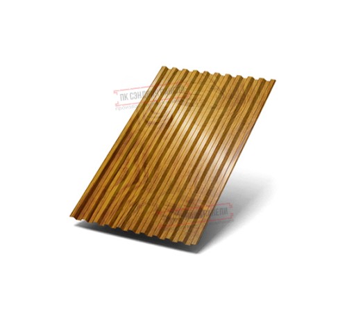 Профилированный лист C21х1000 ECOSTEEL_ТД-ЗолотойДуб-0.5