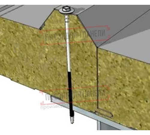Саморез для сэндвич-панелей 14X85 диаметр 6,3