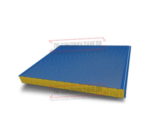 Сэндвич панели акустические стеновые с минеральной ватой, ширина 1000 мм, толщина 60 мм, 0.5/0.5, RAL5005