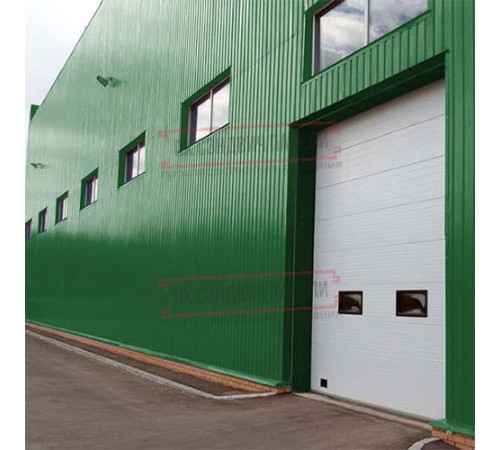 Сэндвич панели акустические стеновые с минеральной ватой, ширина 1000 мм, толщина 120 мм, 0.5/0.5, RAL6002