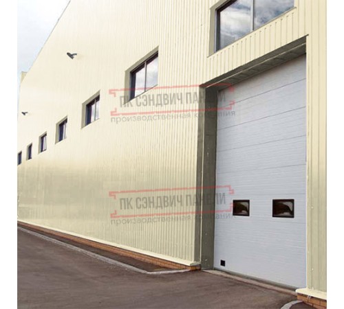 Сэндвич панели акустические стеновые с минеральной ватой, ширина 1200 мм, толщина 200 мм, 0.5/0.5, RAL1015